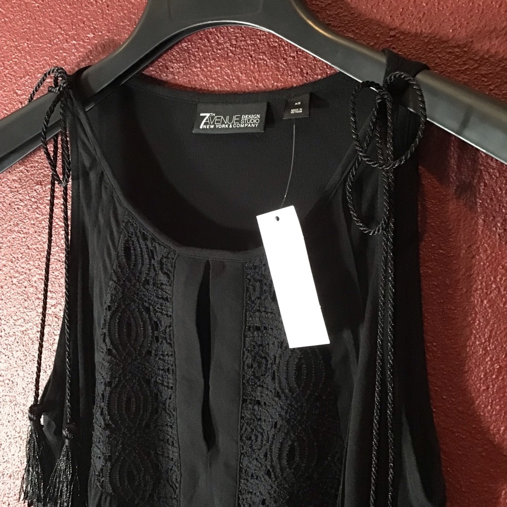 NWT NY&C Roped Tassel Soft Flattering Tank Top, size XS-S
